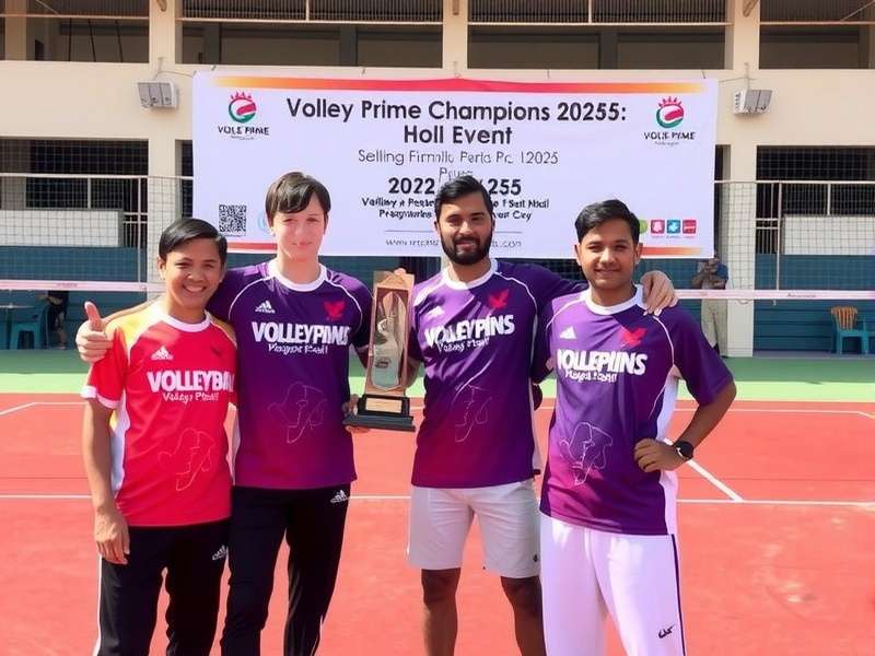 Volley Prime Champions - Holi Festival Special Volley Prime Champions Holi Event 2025 - Players with Colorful Jerseys
